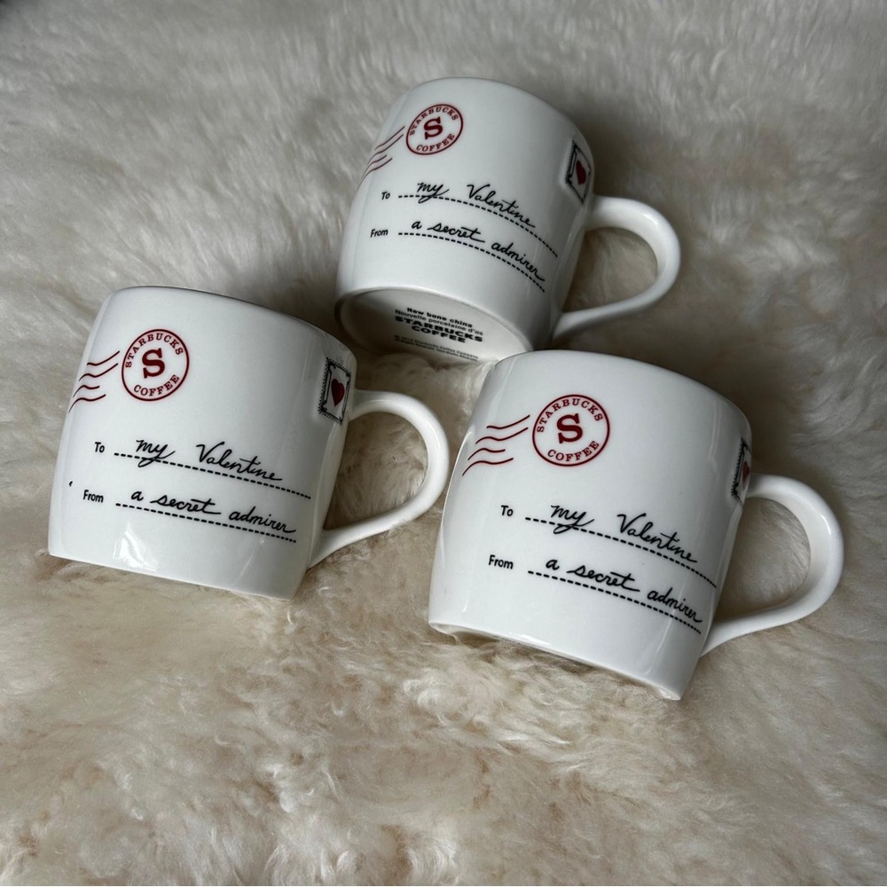 3x Starbucks Valentine Mugs